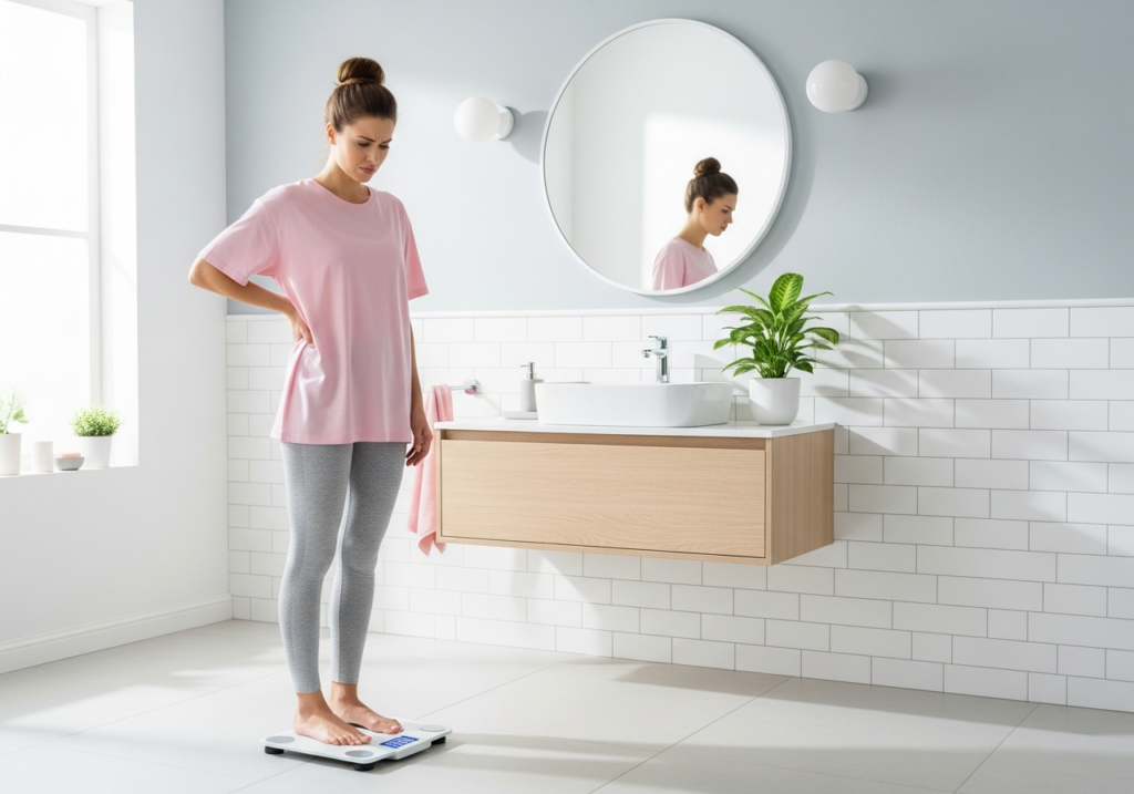 تتبع حمية صارمة لكن الميزان لا يتحرك؟ اكتشف 7 أسباب علمية خفية تمنع نزول وزنك، من قلة النوم للسعرات المخفية، مع الحلول العملية. img sec 1768975505 69706c91413ab