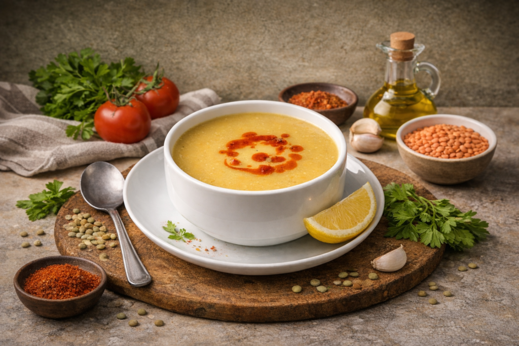 شوربة العدس الحارقة للدهون: الطريقة التركية الأصلية لتدفئك وتشبعك chatgpt image 7 فبراير 2026، 02 12 32 ص